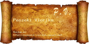 Peszeki Viorika névjegykártya
